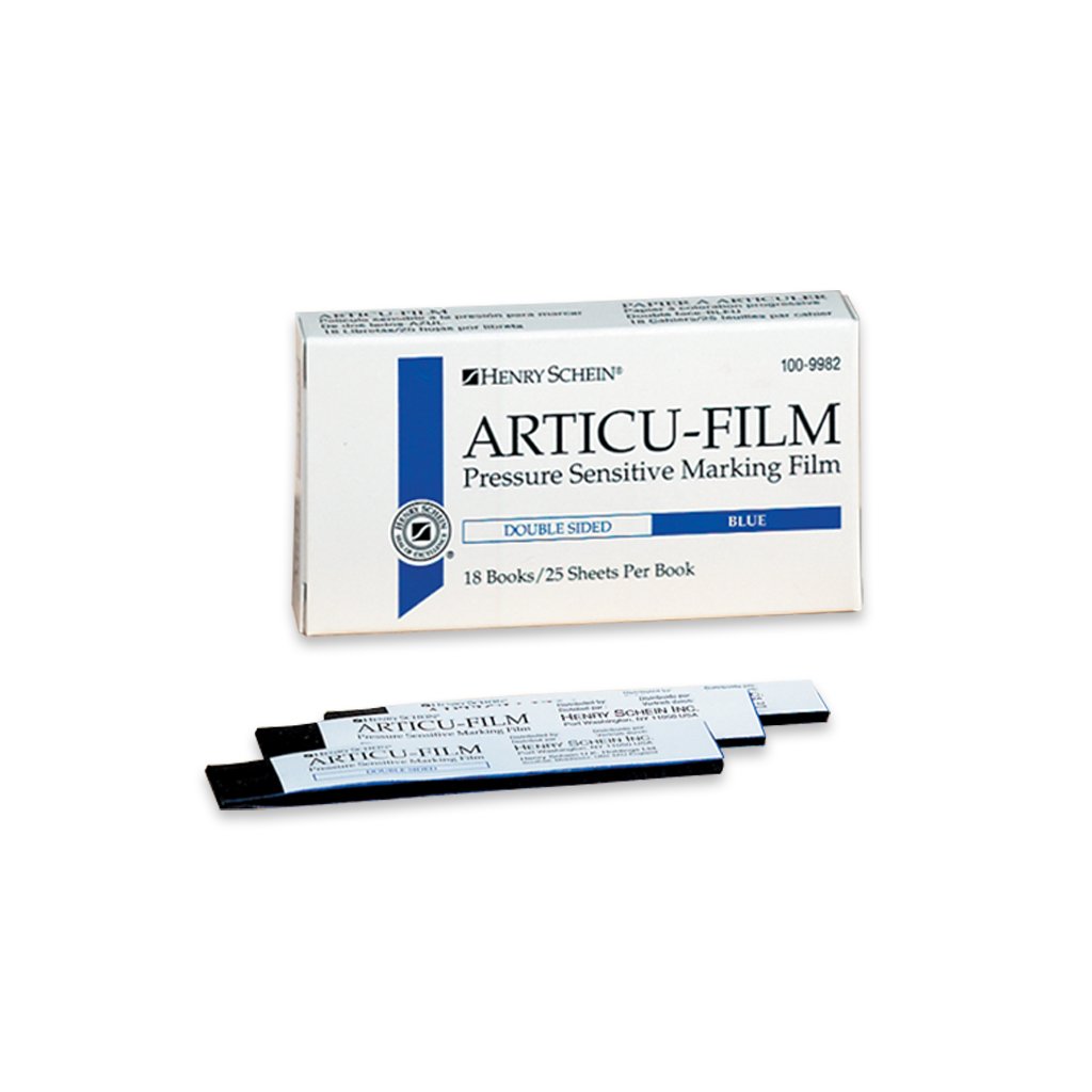 HS Articu-Film Articulating Film 13μ Double Sided Strips Booklet Blue 450 Strips/Pack