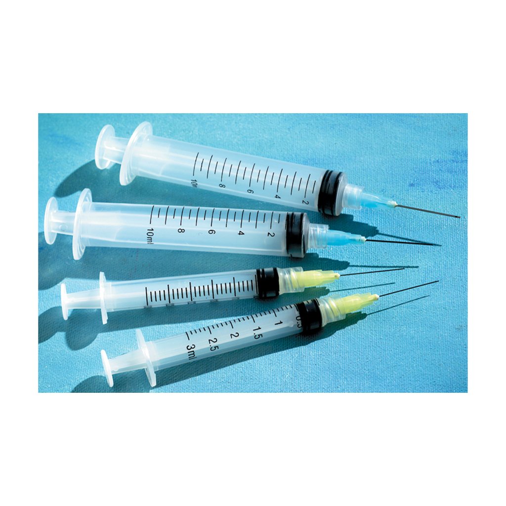 HS Syringe 27 Gauge Yellow With 3cc Irrigating Needle 100/Bx