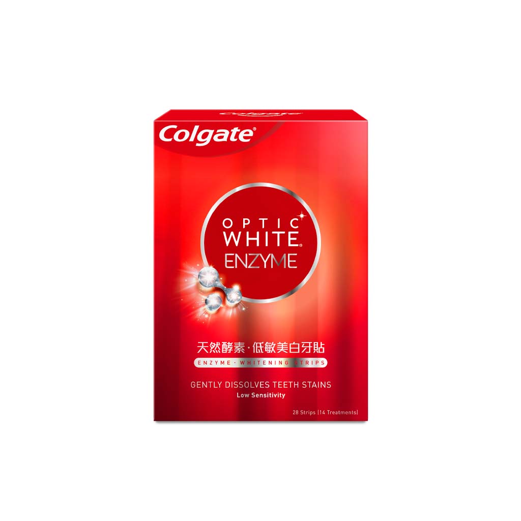 Colgate Optic White Enzyme Strips 14Pairs/Pack