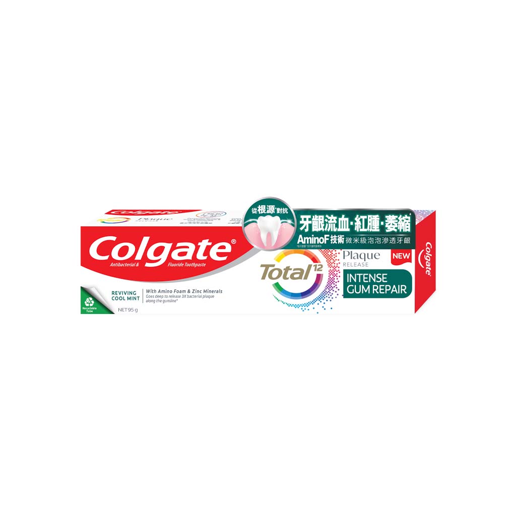 Colgate Total Uber Plaque Intense Gum Repair Toothpaste 95g 12/Dozen