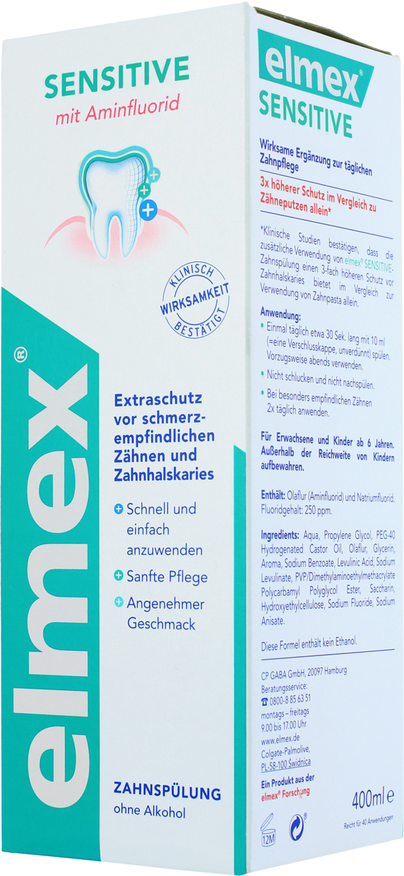 Elmex Sensitive Dental Mouthwash 400ml 12/Dozen