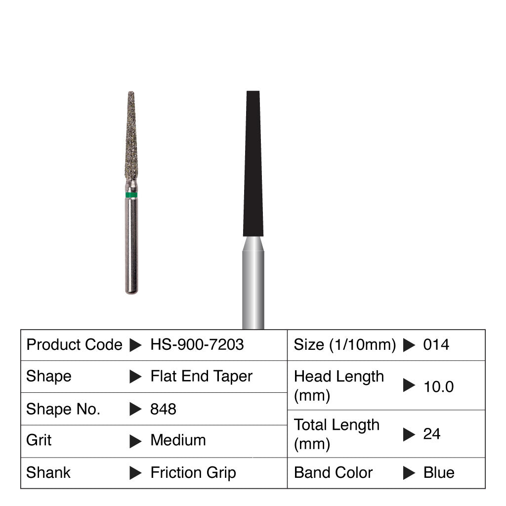Defend Diamond Bur, Beveled Cylinder 878-014M 10/pk | Optimus Dental Supply Defend Diamond Bur, Beveled Cylinder 878-014M 10/pk | Optimus Dental Supply