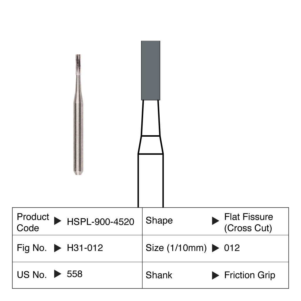 HSPL Maxima Carbide Bur Operative Friction Grip 558 10/Pack