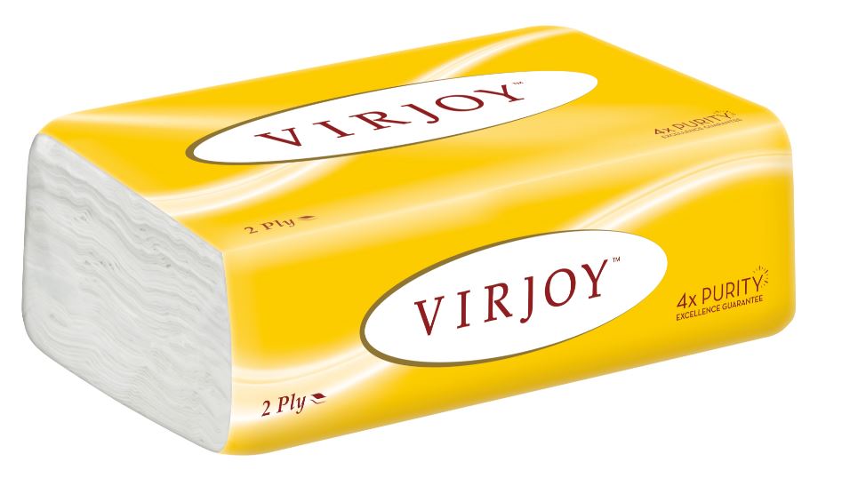 Virjoy Yellow Inter Fold 30 Packs/Case