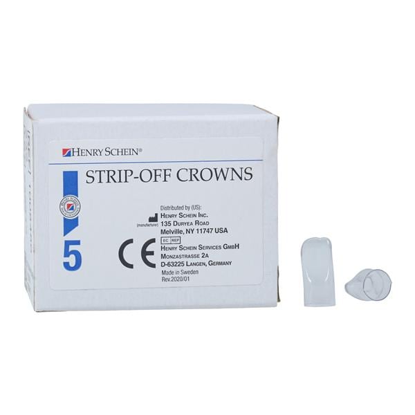 Strip Off Crown Form Size 311 Replacement Crowns Lower Left Anterior 5/Bx