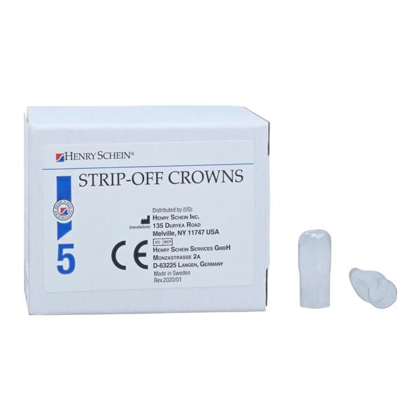 Strip Off Crown Form Size 411 Replacement Crowns Lower Right Anterior 5/Box