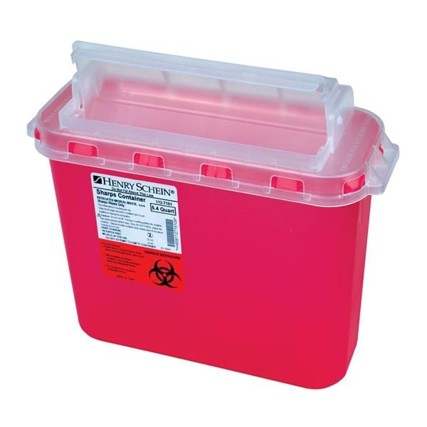 HS Sharps Container 5.4QT Red Ea