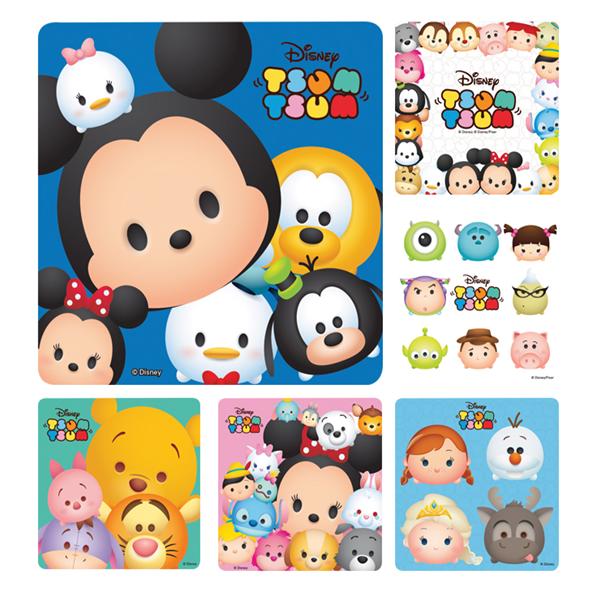 HS Sticker 2.5&quot;x2.5&quot; Tsum Tsum Assorted 100/RL