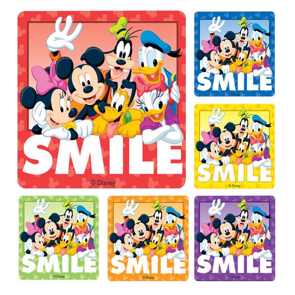 Stickers Disney Smile Assorted 100/Rl
