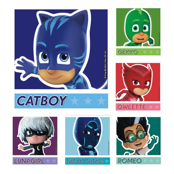 HS Stickers 2.5 in x 2.5 in PJ Masks Ass 100/Rl