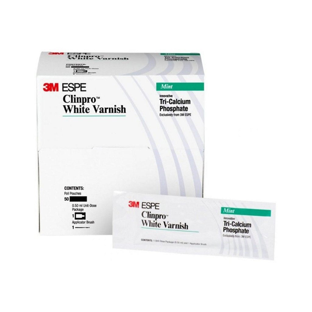 [3MQ2] 3M Clinpro White Varnish 5% Sodium Fluoride Varnish Mint 50/Box