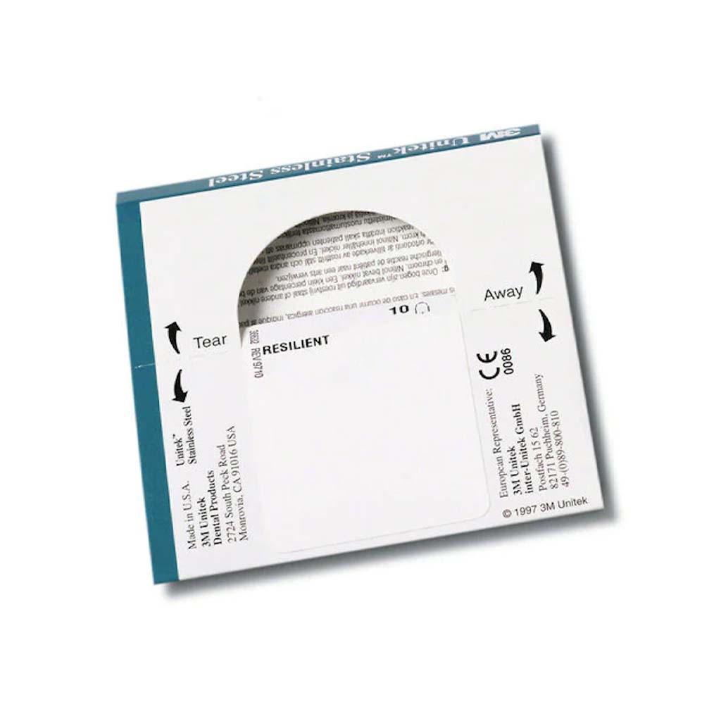 3M Permachrome Resilient Stainless Steel OrthoForm III Ovoid Archwire, Upper .021x.025", 10 pcs/pack