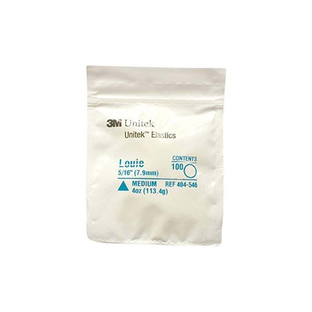 3M Unitek Latex Intraoral Elastics-Louie, 5/16&quot;, 4oz Medium, 30x100Pcs/Pack