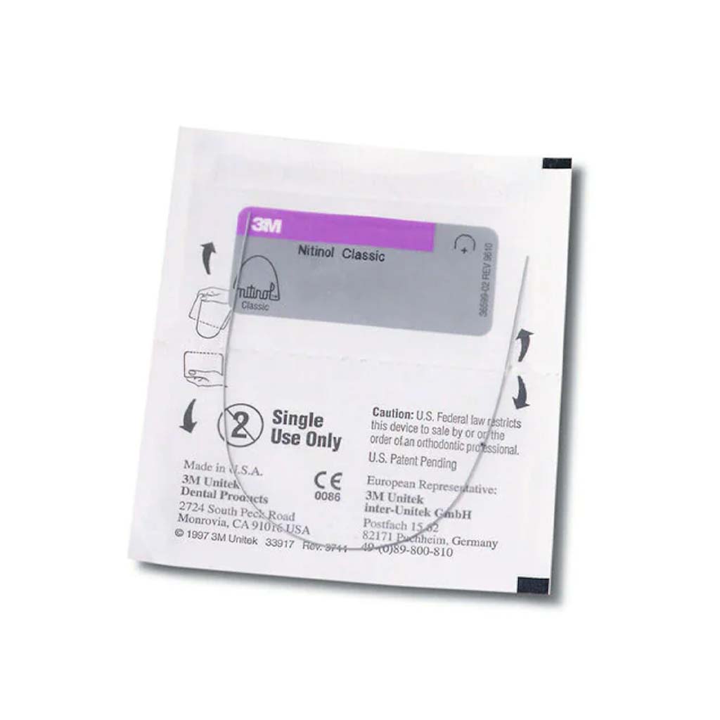 3M Nitinol Classic NiTi OrthoForm II Square Archwire, Upper .014", 10 pcs/pack