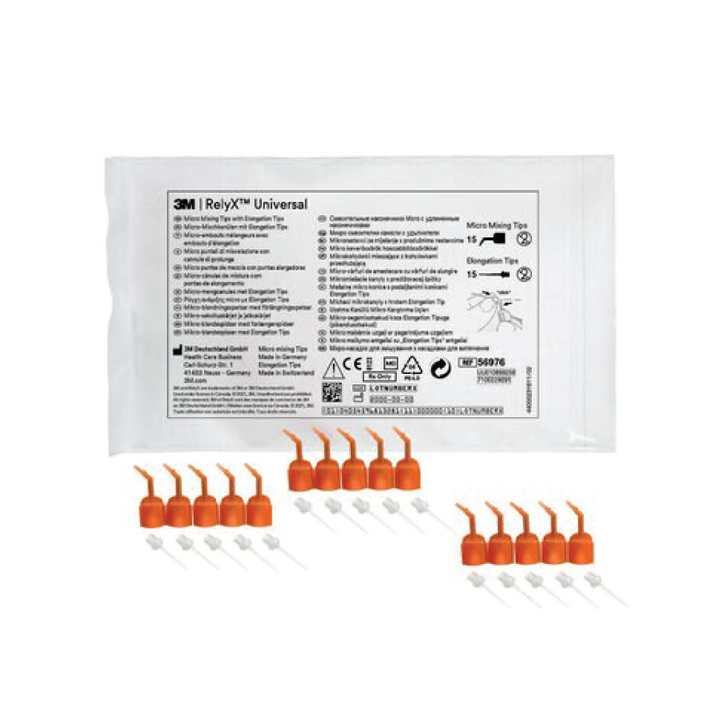 3M RelyX Universal Micro Mixing 15 Tips with 15 Elongation Tips
