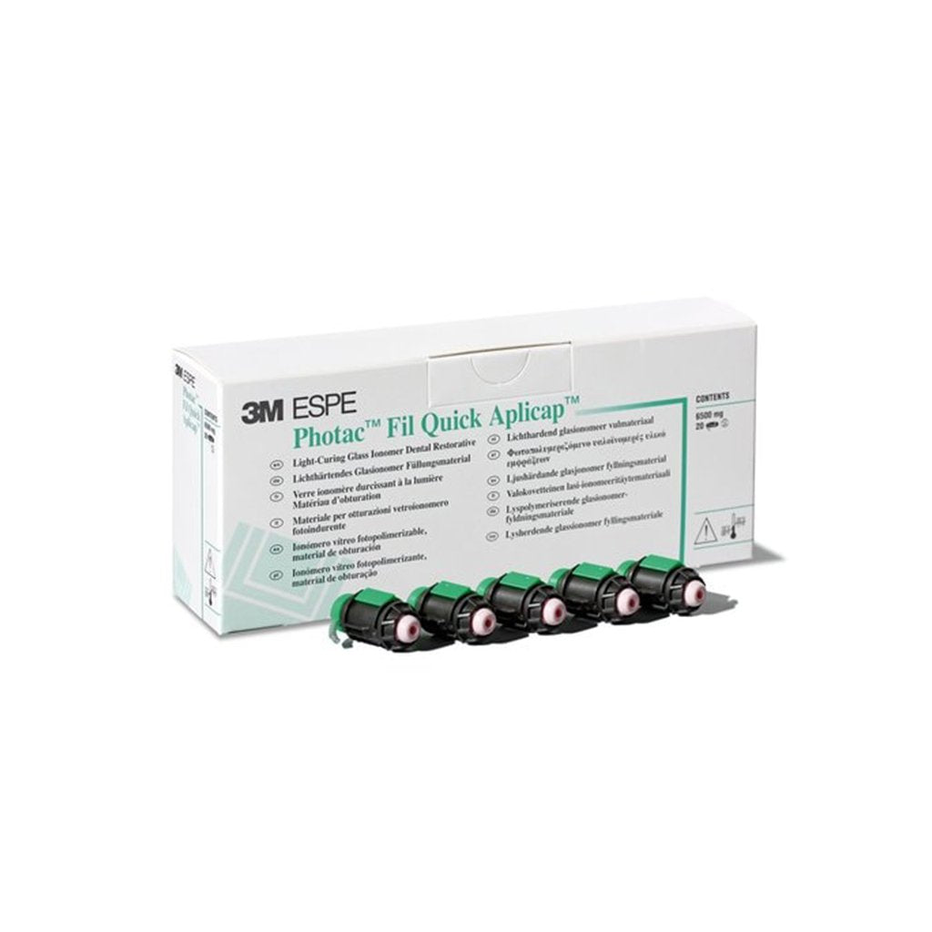 3M ESPE Photac Fil Quick Aplicap Light-Cured Glass Ionomer Restorative A3 Capsules Refill 50/Box