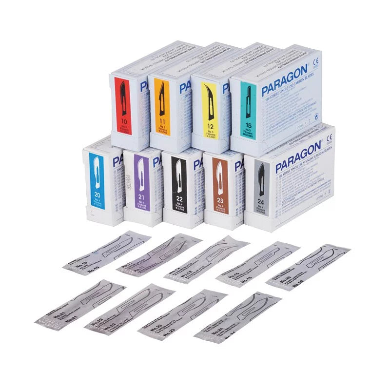 Medicom Paragon® Disposable Carbon Steel Blades #20 100pcs/bx