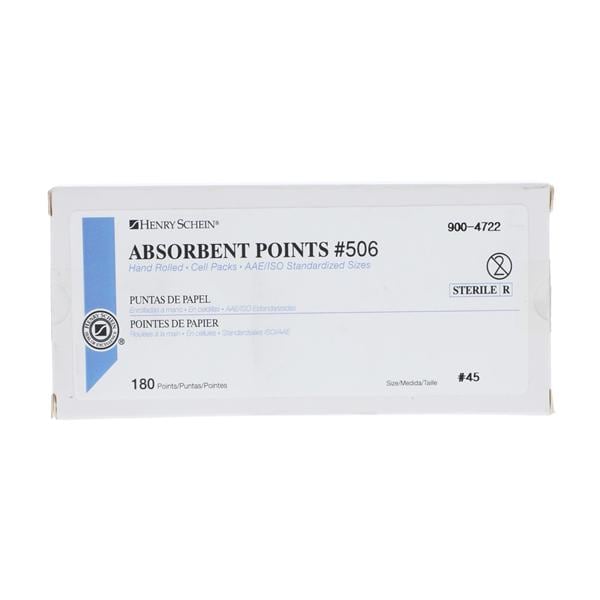 HSI Absorbent Points Size 45 Cell Package #506 180/Bx