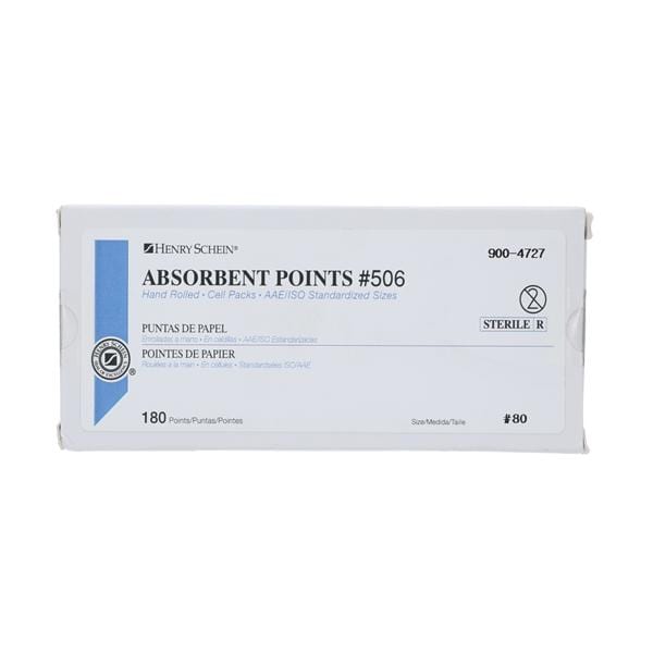HSI Absorbent Points Size 80 Cell Package #506 180/Bx