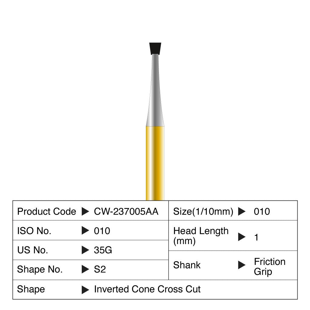 Coltene Diatech Speedstar S2 #010 Head Length 1mm FG 5/Pack