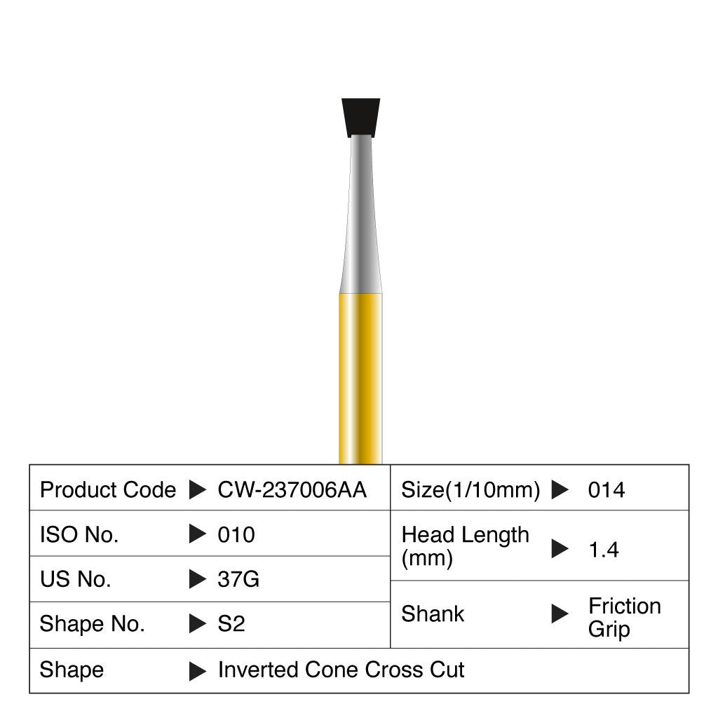 Coltene Diatech Speedstar S2 #014 Head Length 1.4mm FG 5/Pack