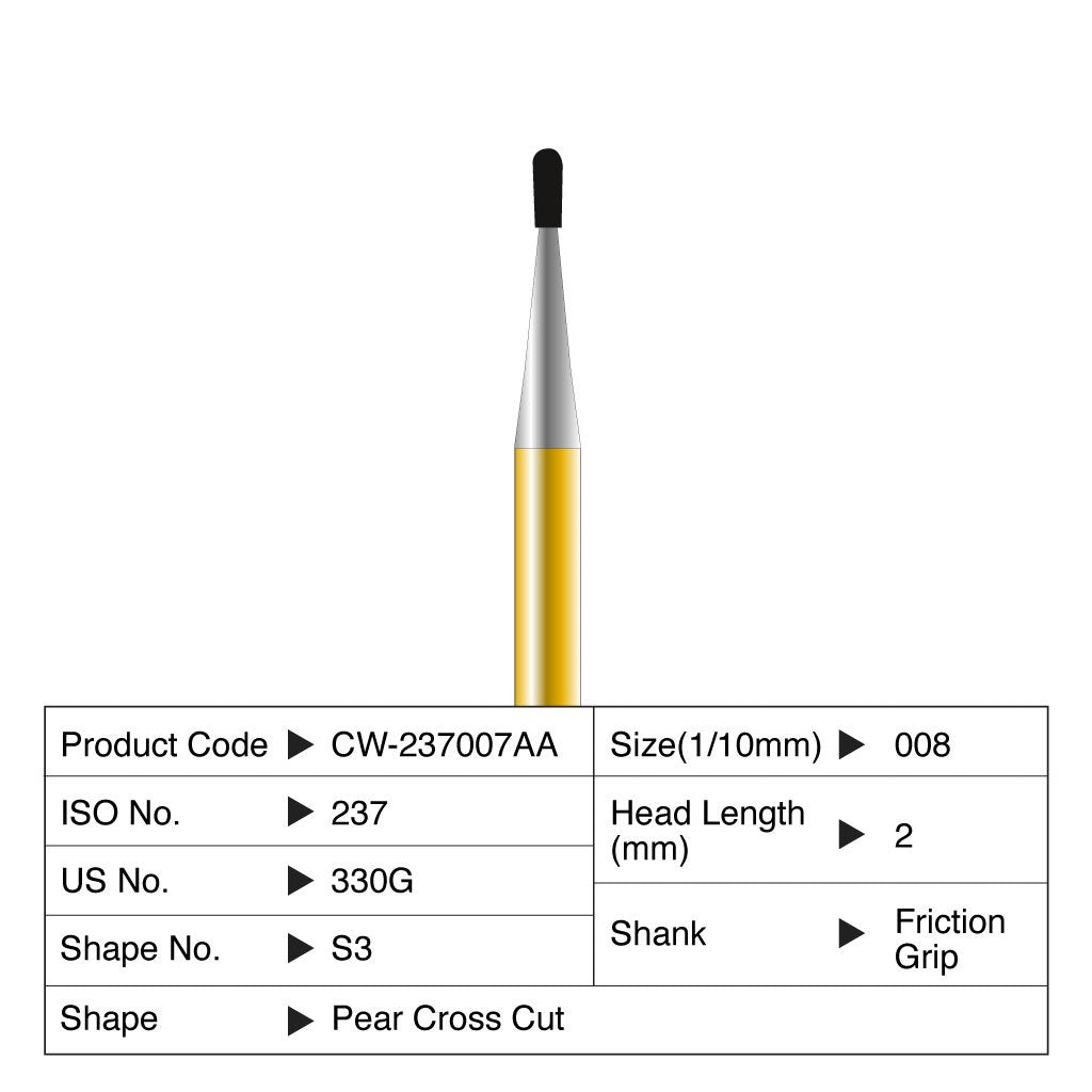 Coltene Diatech Speedstar S3 #008 Head Length 2mm FG 5/Pack