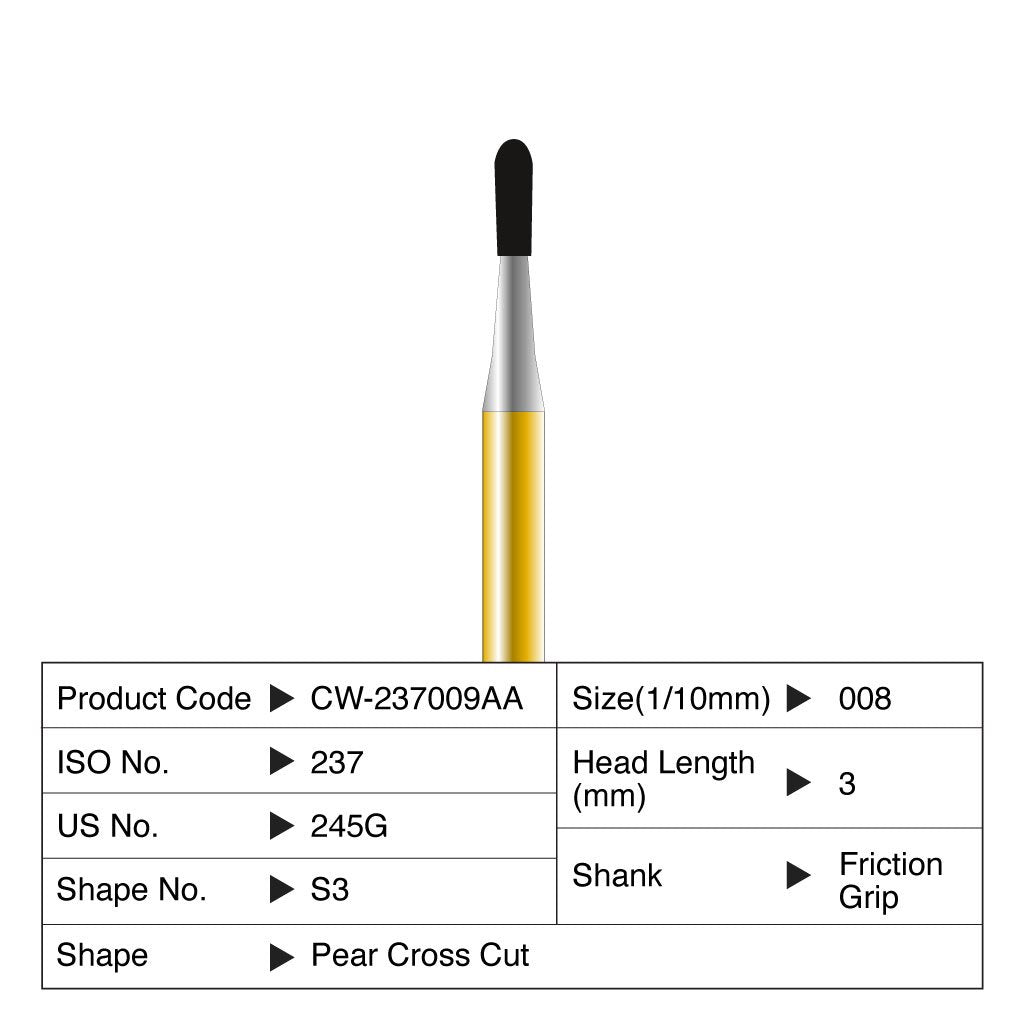 Coltene Diatech Speedstar S3 #008 Head Length 3mm FG 5/Pack