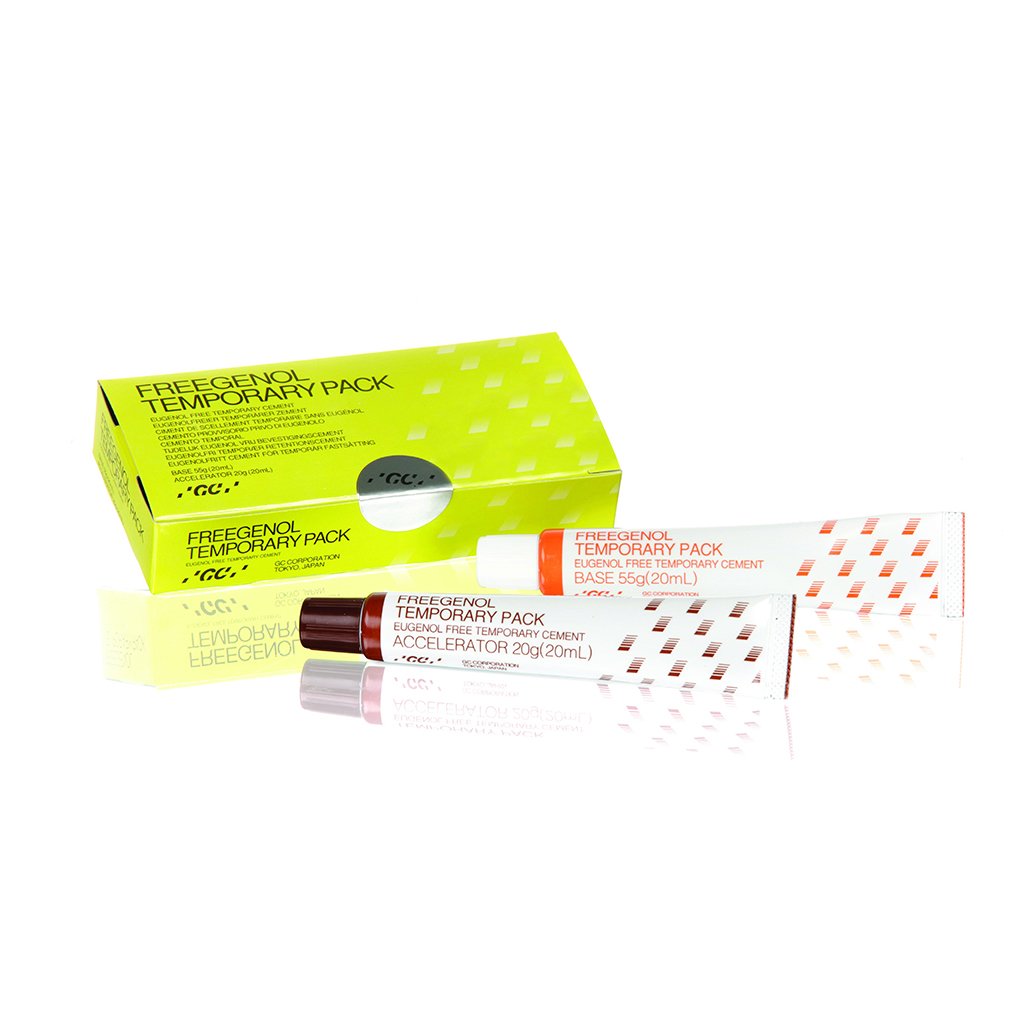 GC Freegenol Temporary Cement 1-1 Pack 1 x 55g base 1 x 20g accelerator