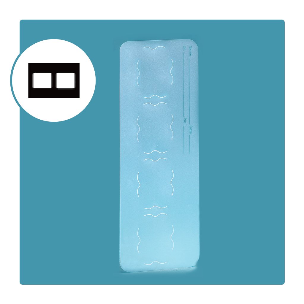 HS X-Ray Film Mounts 2H #2 Translucent Plastic 100/Box