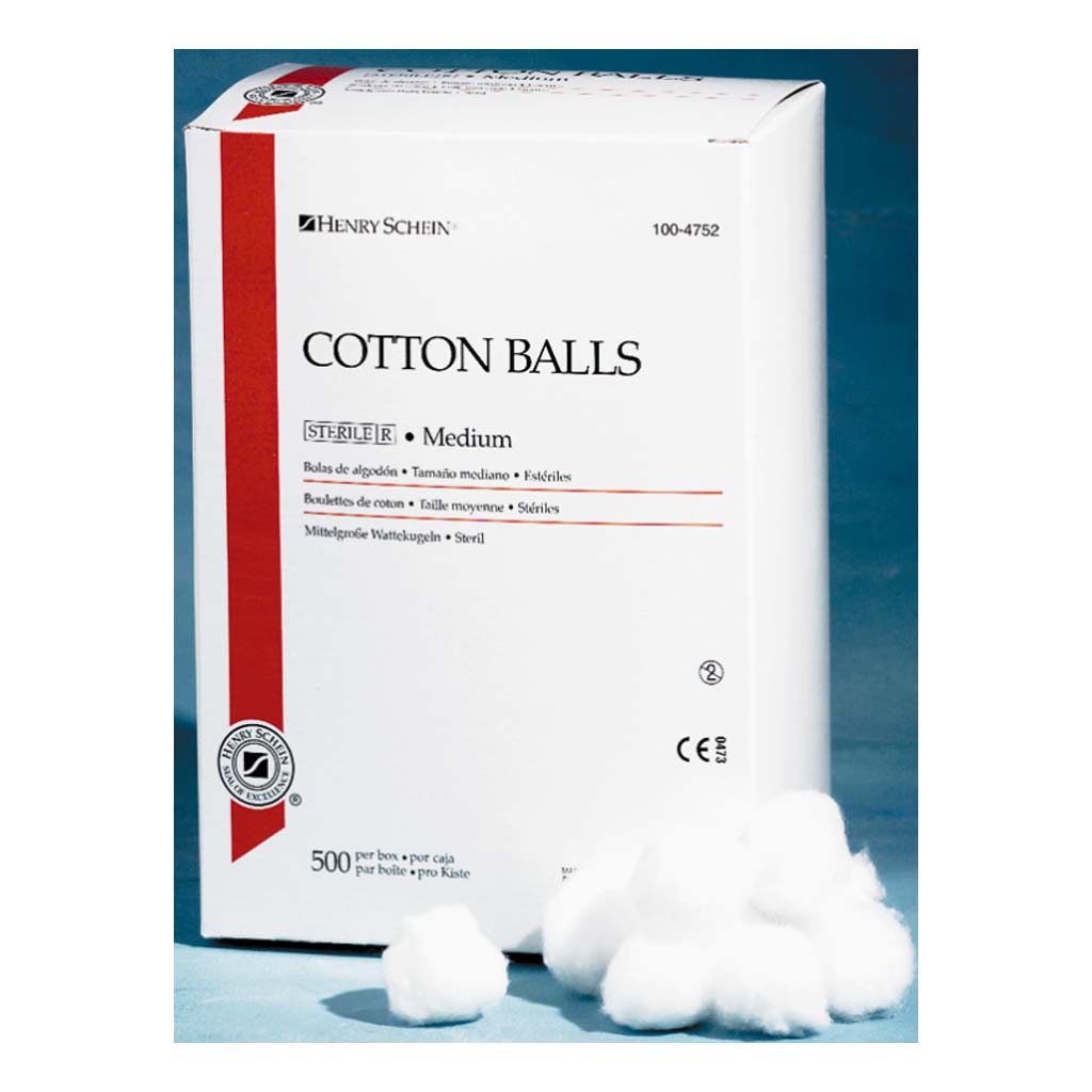 HS Cotton Ball Sterile Medium 500/Box