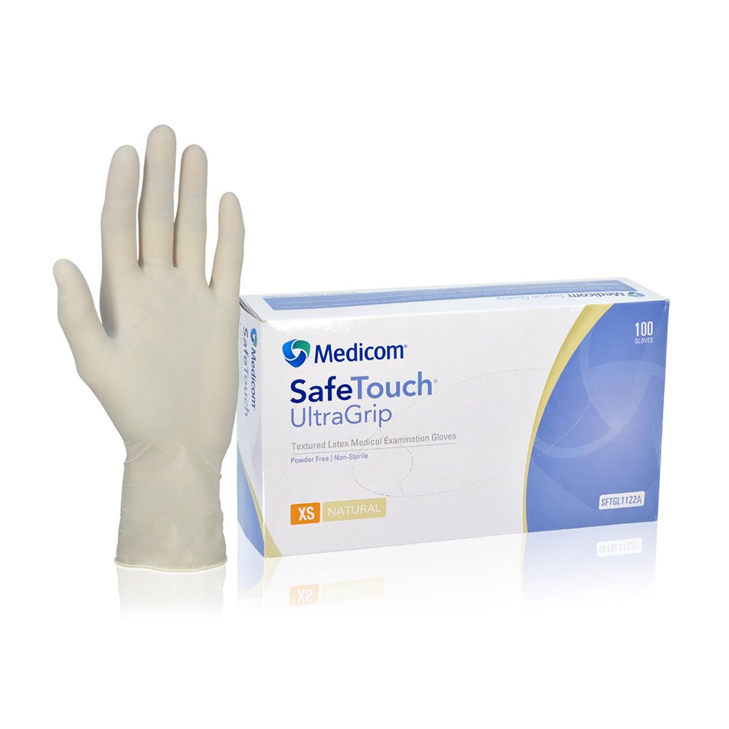 Medicom SafeTouch UltraGrip Gloves Latex Powder Free S 100/Box