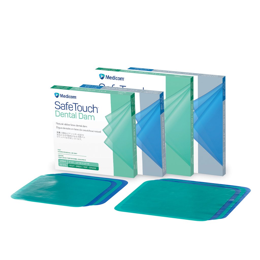 Medicom Dental Dam 6&quot; x 6&quot; Mint Heavy Green 36/Pack