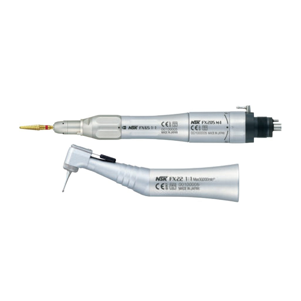 NSK FX205 Air Motor + FX22 Contra Angle + FX65 Straight Non-Optic Handpiece Set