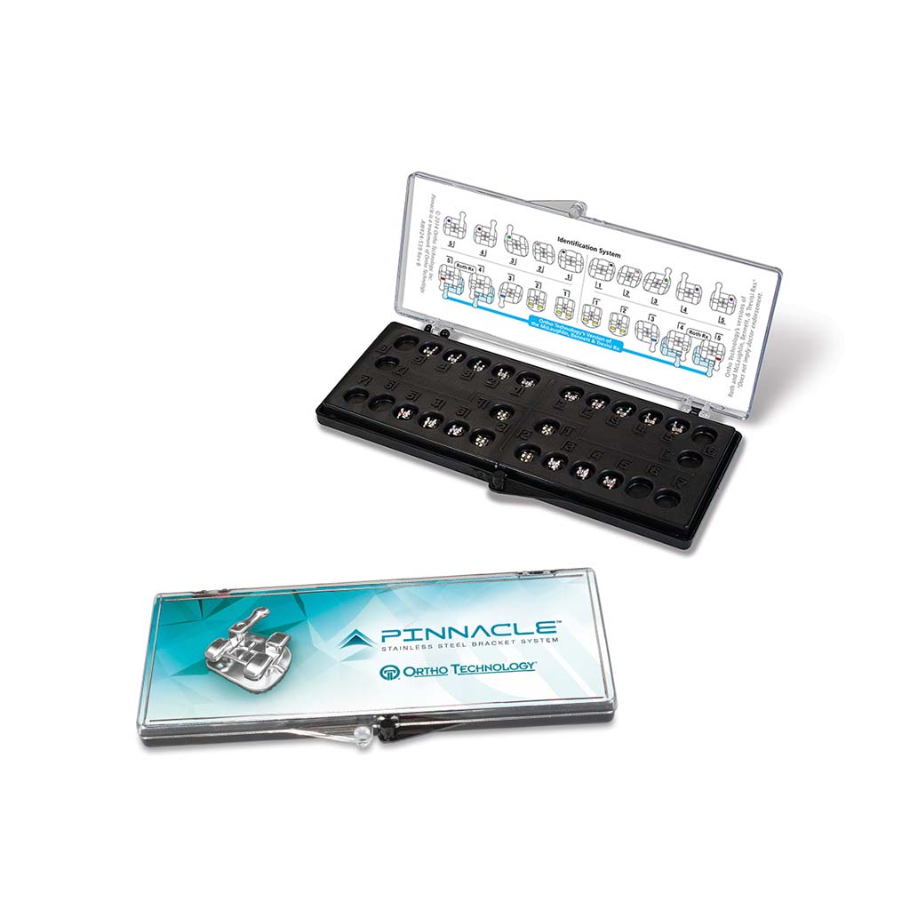 Ortho Technology Pinnacle Metal Bracket Patient Kit, .022&quot; MBT, U/L 5x5 Hks 3