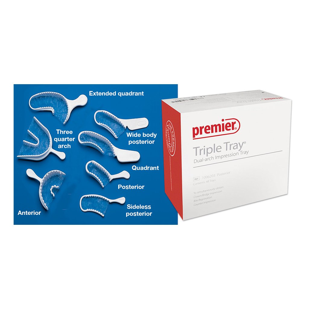 Premier Triple Tray Sideless Posterior 48/Box