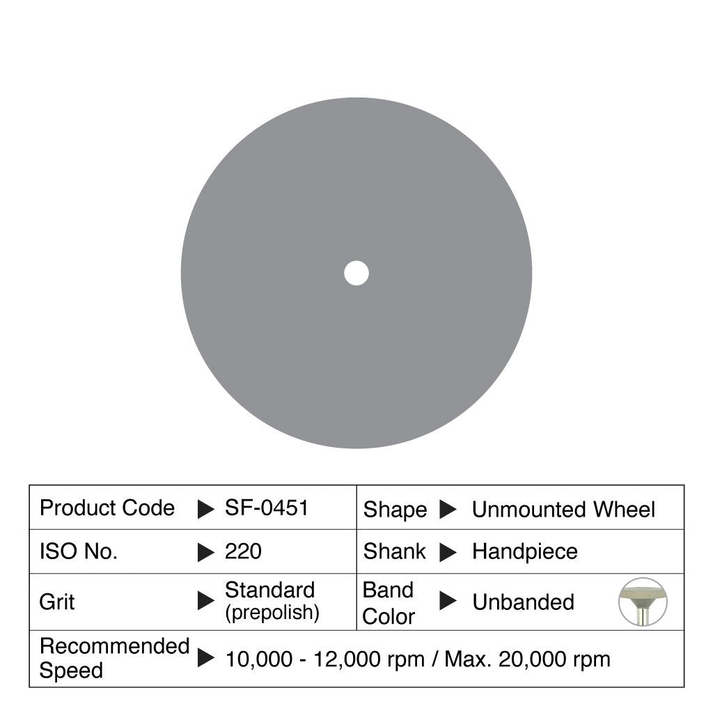 Shofu Ceramiste Unmounted Wheel HP #0451 12/Box