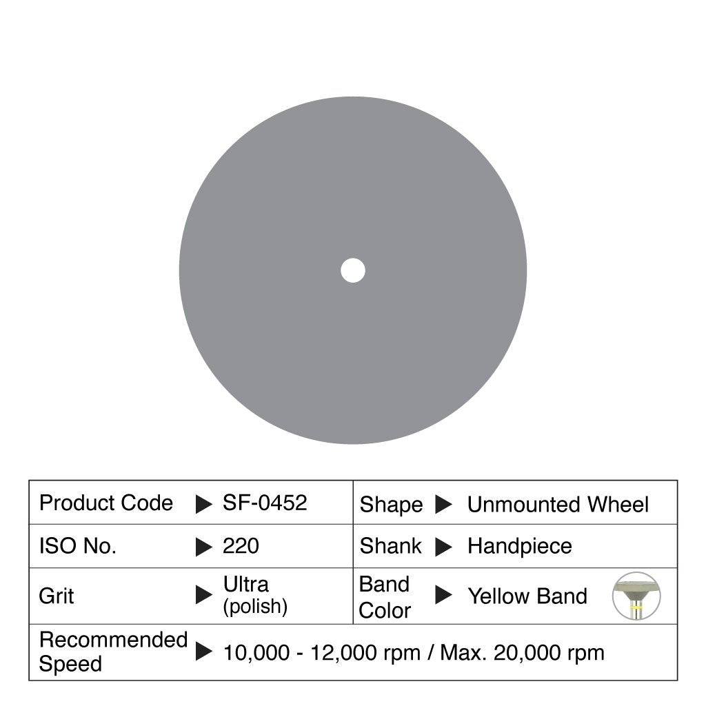 Shofu Ceramiste Unmounted Wheel Ultra HP #0452 12/Box