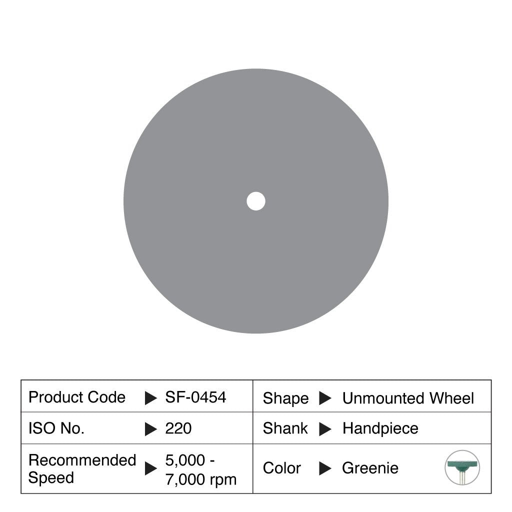 Shofu Greenie Unmounted Wheel HP #0454 12/Box