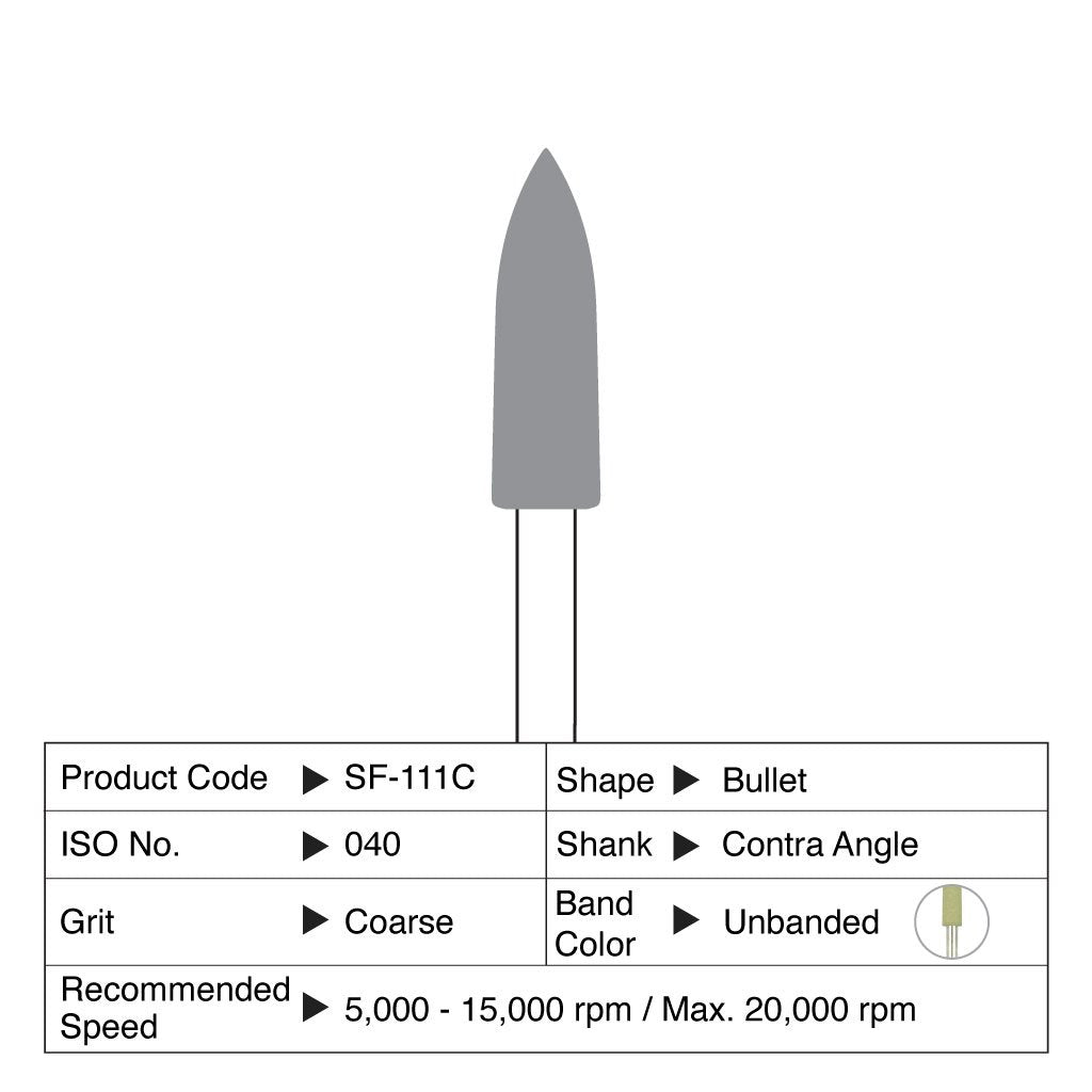 Shofu Compomaster Coarse Bullet CA #0111C 3/Box
