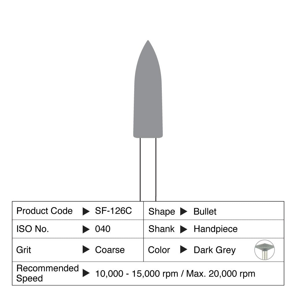 Shofu Ceramaster Coarse Bullet HP #0126C 3/Box