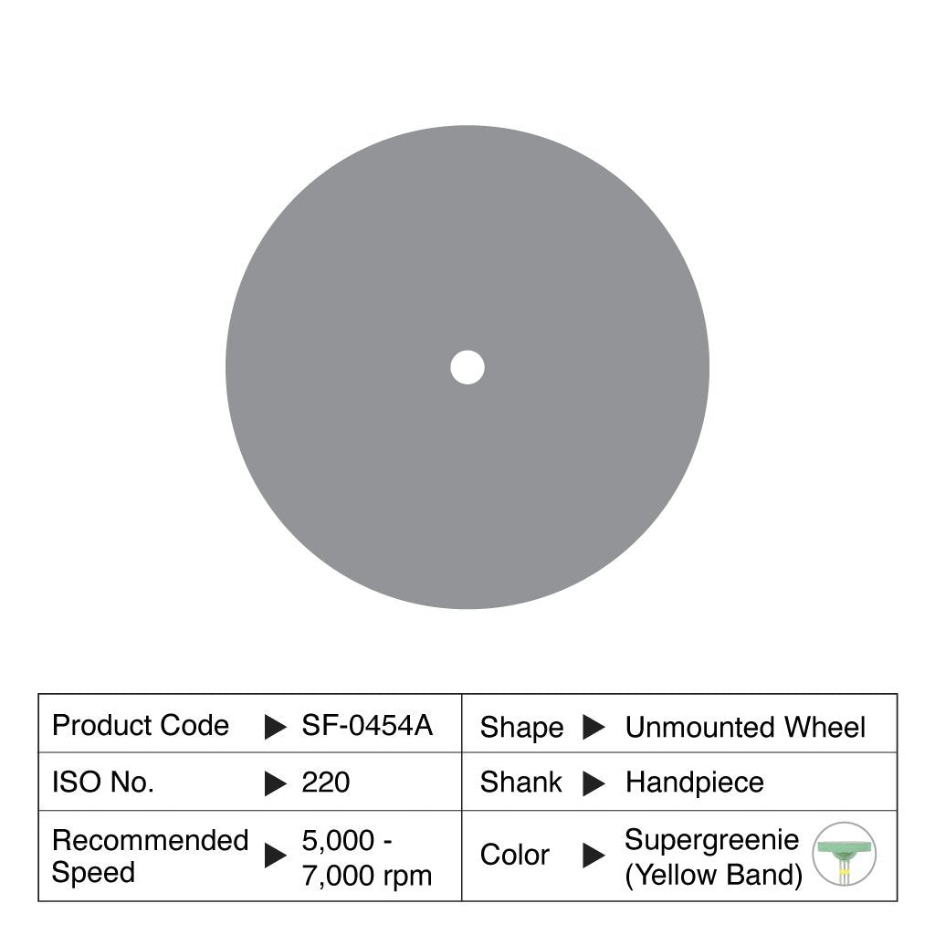 Shofu SuperGreenie Unmounted Wheel HP #454A 12/Box