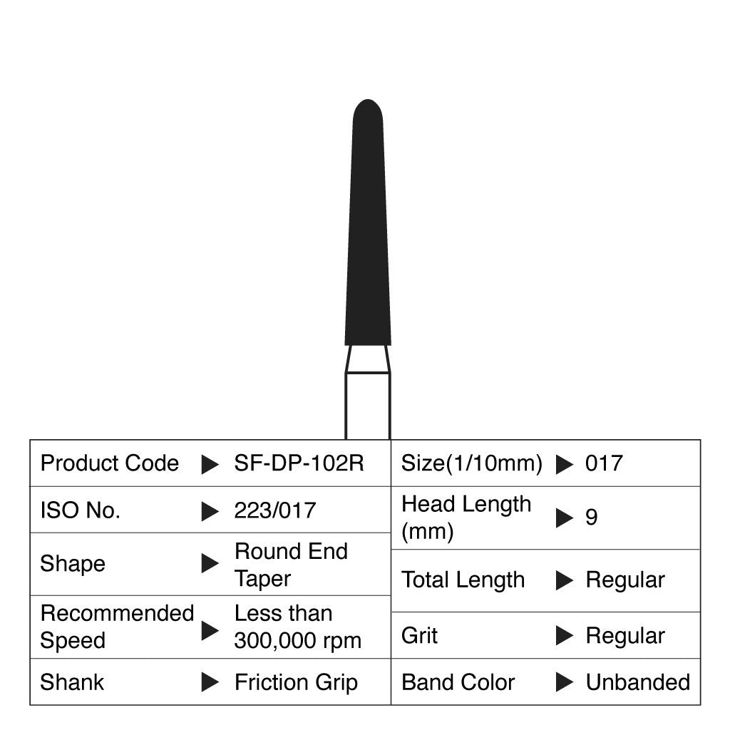 Shofu Diamond Point FG Regular Grit #102R 10/Box