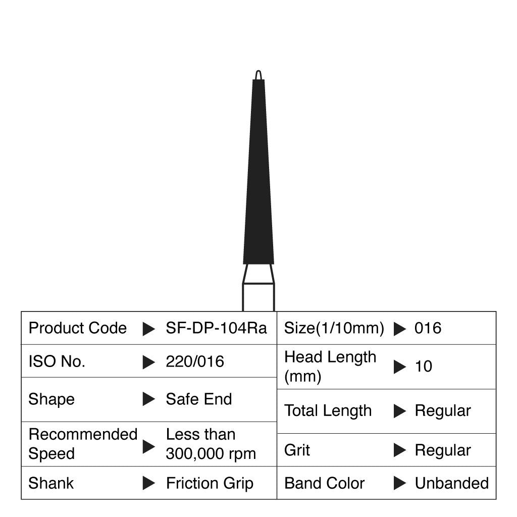 Shofu Diamond Point FG Regular Grit #104RA 10/Box