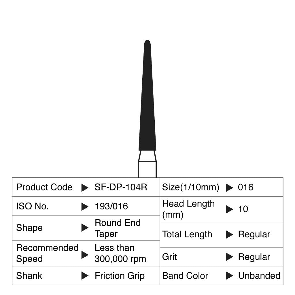 Shofu Diamond Point FG Regular Grit #104R 10/Box