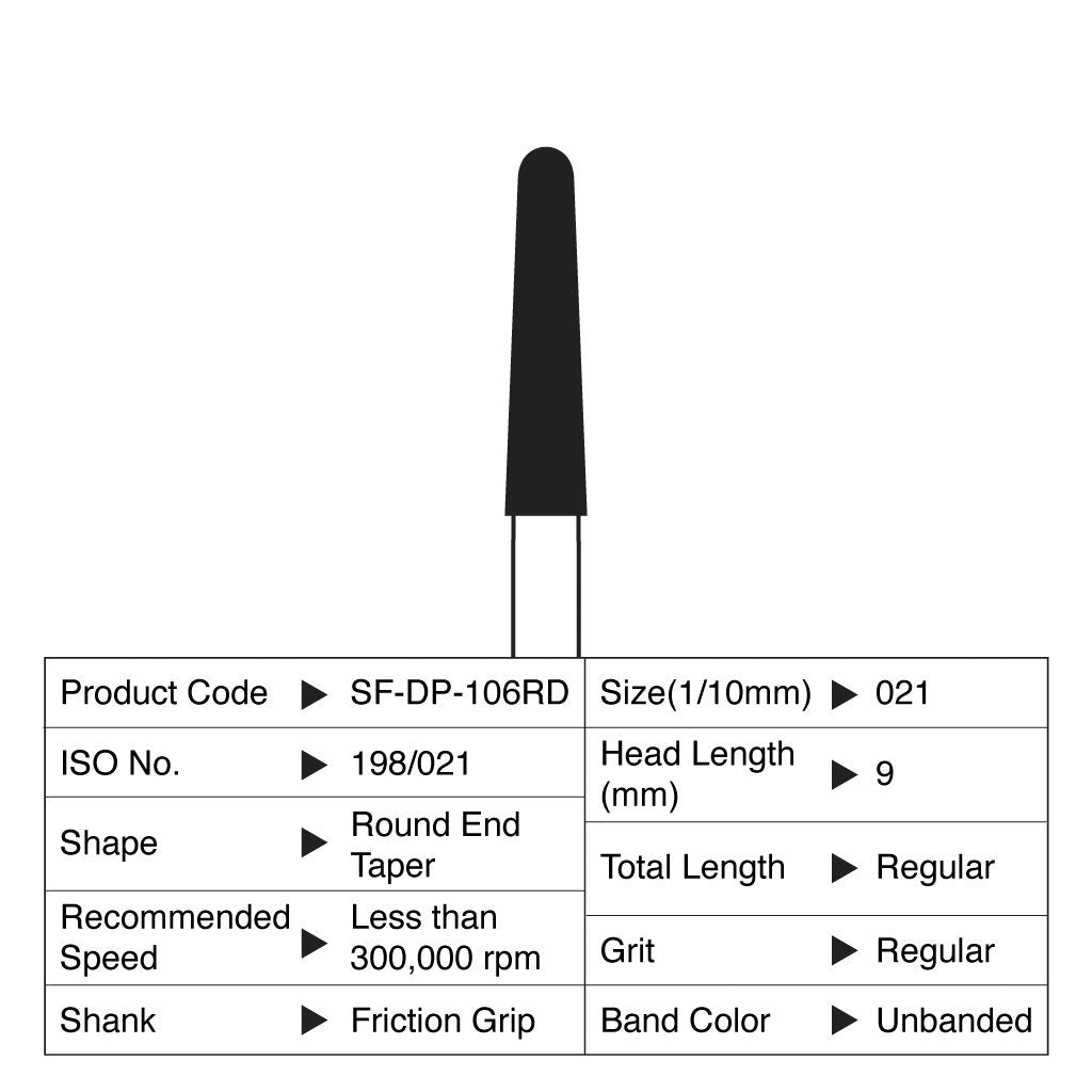 Shofu Diamond Point FG Regular Grit #106RD 10/Box