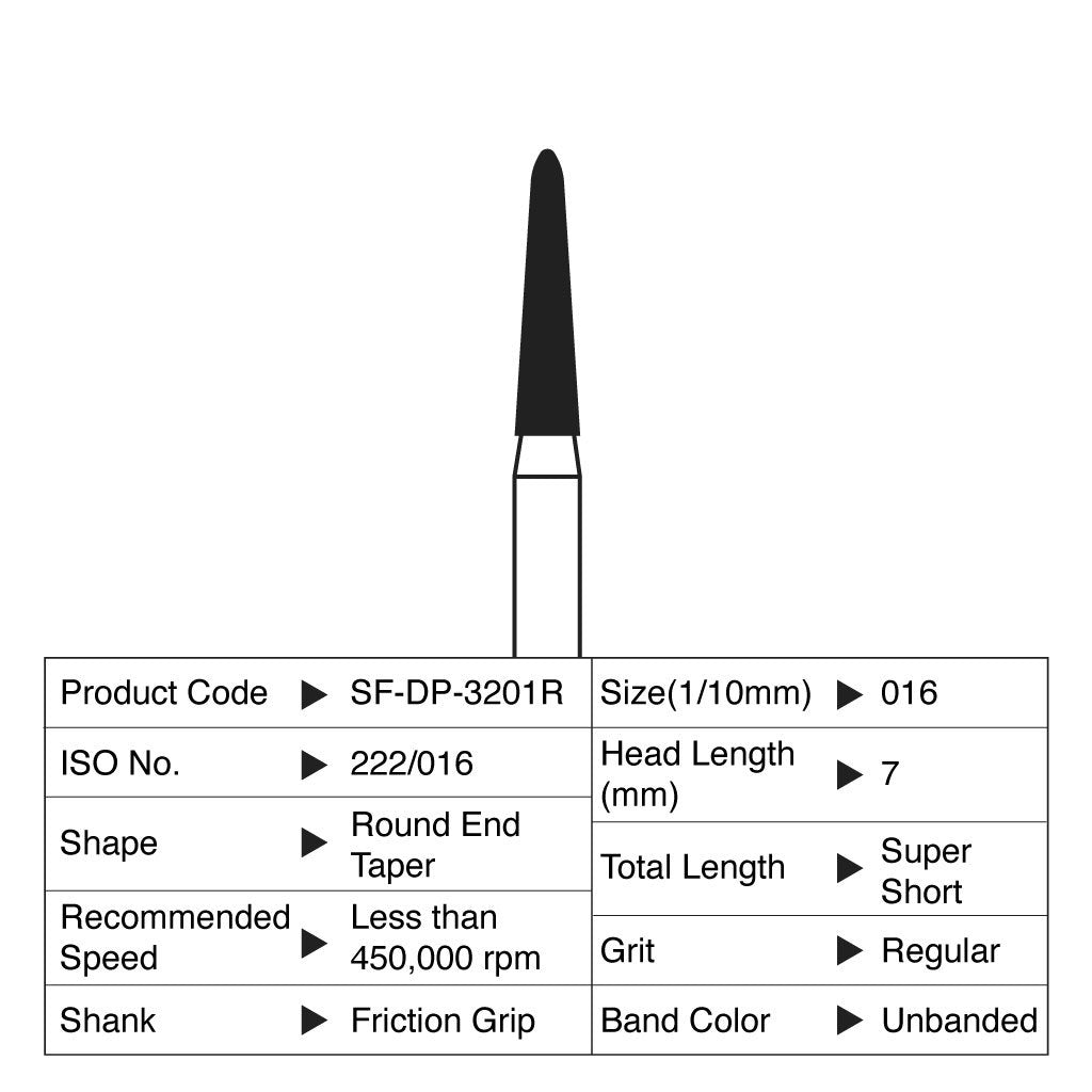 Shofu Diamond Point FG Regular Grit #3201R 10/Box