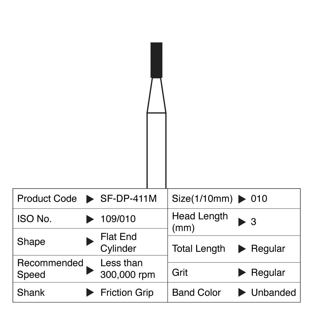 Shofu Diamond Point FG Regular Grit #411M 10/Box