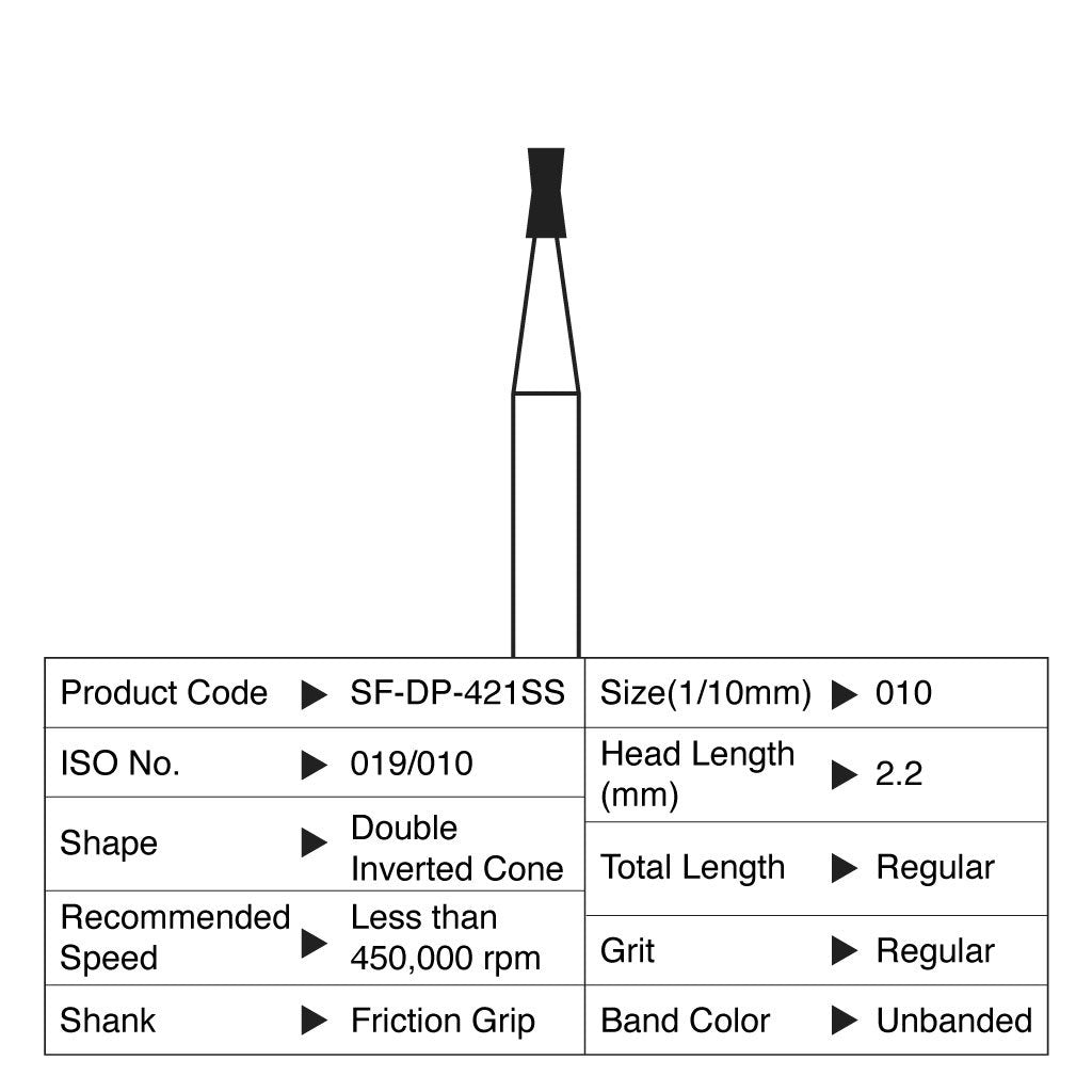 Shofu Diamond Point FG Regular Grit #421SS 10/Box
