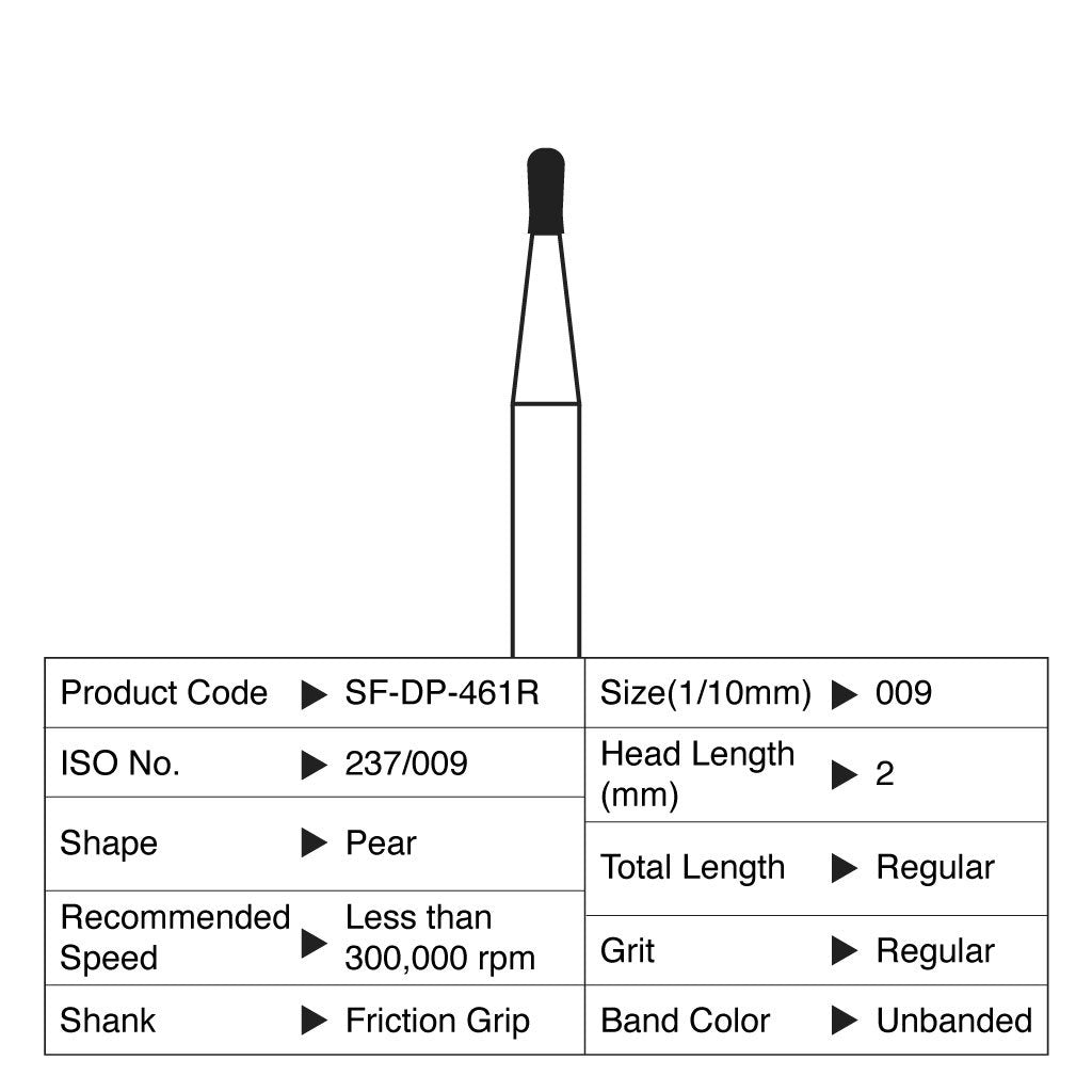 Shofu Diamond Point FG Regular Grit #461R 10/Box