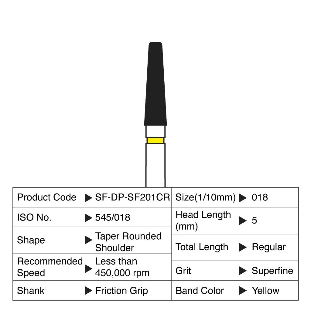 Shofu Diamond Point FG Superfine Grit #SF201CR 10/Box